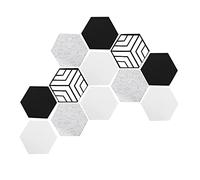 IGUATU 12 Pcs Self-Adhesive Acoustic Panels,Hexagon Sound Proof Panels,Sound Absorbing Panels for Recording Studio Home,Offices