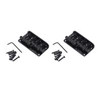 IGUATU 2 x Vintage Style 4-String Bass Rigid Bridge for Upgrading Load from Top to Jazz Precision Bass - Black
