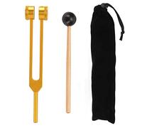 IGUATU 256Hz 256C Aluminum Alloy Tuning Fork With Hammers for Nervous System Testing Sound Healing Therapy Health Care(Gold)