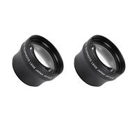 IGUATU 2Pcs 37mm 2X Magnification Converter Telephoto Lens for 37mm 18-55 Length Mount Camera Tele Photo Lens