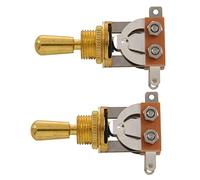 IGUATU 2X Gold Electric Guitar 3 Way Toggle Switch Pickup Selector Switch with Brass Tip Knob