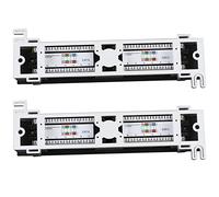 IGUATU 2X Network Tool Kit 12 Port Cat6 Patch Panel Rj45 Networking Wall Mount Bracket for Rack Mount