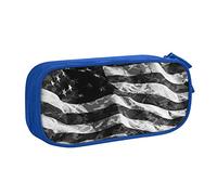 IguaTu American Flag Pencil Case, Large Capacity Double Layer Student Pencil Case - Durable Oxford Fabric School and Office Supplies Organizer