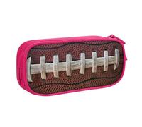 IguaTu American Football Laces Pencil Case, Large Capacity Double Layer Student Pencil Case - Durable Oxford Fabric School and Office Supplies Organizer