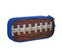 IguaTu American Football Laces Pencil Case, Large Capacity Double Layer Student Pencil Case - Durable Oxford Fabric School and Office Supplies Organizer