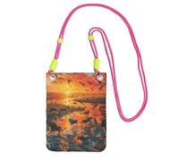 IguaTu Animal Migration1 Crossbody Phone Bag for Women Lightweight Water-Resistant Twill Shoulder Purse Small Travel Handbag