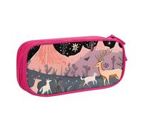 IguaTu Animals On The Field Large Capacity Pencil Case - Double Layer Stationery Organiser for School, Office, Travel Use