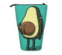 IguaTu Avocado Butt Expandable Pencil Case, Telescopic Stationery Organizer, Durable Oxford Fabric Multi-Use Bag for Pens, Makeup