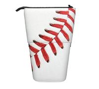 IguaTu Baseball Lace Close Up Expandable Pencil Case, Telescopic Stationery Organizer, Durable Oxford Fabric Multi-Use Bag for Pens, Makeup