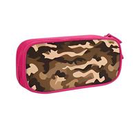 IguaTu Brown Camouflage Large Capacity Pencil Case - Double Layer Stationery Organiser for School, Office, Travel Use