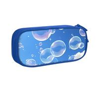 IguaTu Bubbles Blue Sky Large Capacity Pencil Case - Double Layer Stationery Organiser for School, Office, Travel Use