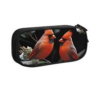 IguaTu Cardinals Birds Fauna Wild Large Capacity Pencil Case - Double Layer Stationery Organiser for School, Office, Travel Use