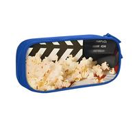 IguaTu Cinema Clapboard and Popcorn Large Capacity Pencil Case - Double Layer Stationery Organiser for School, Office, Travel Use