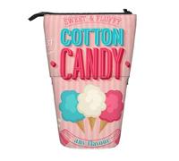 IguaTu Cotton Candy Expandable Pencil Case, Telescopic Stationery Organizer, Durable Oxford Fabric Multi-Use Bag for Pens, Makeup