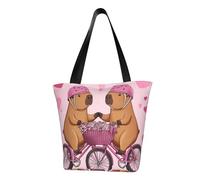 IguaTu cute capybaras Women Casual Shoulder Tote Bag Large Capacity Lightweight Handbag with Zipper for Shopping Travel and Daily Use