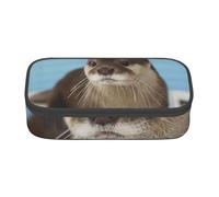 IguaTu Cute Otter Large Capacity Pencil Case for School, Stationery Organiser Pouch with Compartments, Zipper Bag