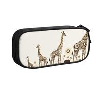 IguaTu Cute Wild Cartoon Giraffes Large Capacity Pencil Case - Double Layer Stationery Organiser for School, Office, Travel Use