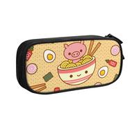 IguaTu Delicious Sweet Ramen Pencil Case, Large Capacity Double Layer Student Pencil Case - Durable Oxford Fabric School and Office Supplies Organizer