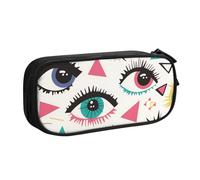IguaTu Evil Eyes Large Capacity Pencil Case - Double Layer Stationery Organiser for School, Office, Travel Use