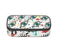 IguaTu Evil Eyes Large Capacity Pencil Case for School, Stationery Organiser Pouch with Compartments, Zipper Bag