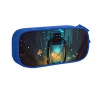 IguaTu Fireflies and Lantern Large Capacity Pencil Case - Double Layer Stationery Organiser for School, Office, Travel Use