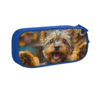 IguaTu Funny Yorkie Dog Large Capacity Pencil Case - Double Layer Stationery Organiser for School, Office, Travel Use
