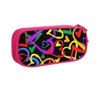IguaTu Gay Pride Rainbow Pencil Case, Large Capacity Double Layer Student Pencil Case - Durable Oxford Fabric School and Office Supplies Organizer