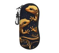 IguaTu Gecko Lizards Soft Glasses Case Neoprene Sunglasses Case - Lightweight Travel Organizer, Zipper Closure Scratch-Resistant