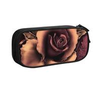 IguaTu Gothic Rose Pencil Case, Large Capacity Double Layer Student Pencil Case - Durable Oxford Fabric School and Office Supplies Organizer