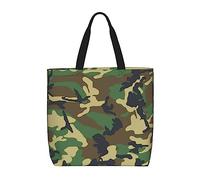 IguaTu Green Military Camo Tote Bag, Stylish and Lightweight Shoulder Bag, Essential for Work, Daily Travel