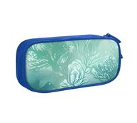 IguaTu Green Sea Blue Seaweed Large Capacity Pencil Case - Double Layer Stationery Organiser for School, Office, Travel Use