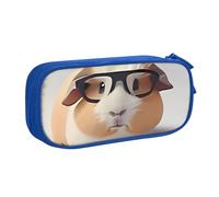IguaTu Guinea Pig with Glasses Large Capacity Pencil Case - Double Layer Stationery Organiser for School, Office, Travel Use