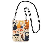 IguaTu Hairy Ferret Crossbody Phone Bag for Women, Small Shoulder Purse with Adjustable Strap, Phone Pouch for Travel & Daily Use