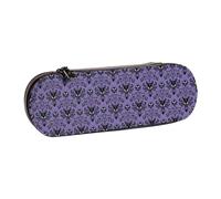 IguaTu Haunted Mansion Hard Shell Leather Pencil Case & Makeup Organizer - Waterproof Zippered Cosmetic Brush Bag, Compact Travel Pen Pouch for School, Office Gift