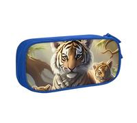 IguaTu Jungle Tigers Cub Large Capacity Pencil Case - Double Layer Stationery Organiser for School, Office, Travel Use