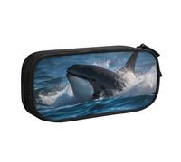IguaTu Killer Whale Large Capacity Pencil Case - Double Layer Stationery Organiser for School, Office, Travel Use