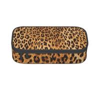 IguaTu Leopard Print Large Capacity Pencil Case for School, Stationery Organiser Pouch with Compartments, Zipper Bag