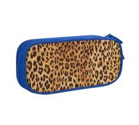 IguaTu Leopard Print Pencil Case, Large Capacity Double Layer Student Pencil Case - Durable Oxford Fabric School and Office Supplies Organizer