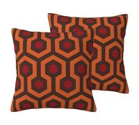 IguaTu Linen-Like Throw Pillow Covers Set of 2, Shining Overlook Decorative Sofa Pillow Case Double-Sided Print, Invisible Zipper