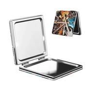 IguaTu Magic Electric Guitar Music Portable Pocket Makeup Mirror Compact Travel Mirror with Double Sided Design for Purse Handbag and Daily Use