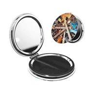 IguaTu Magic Electric Guitar Music Portable Pocket Makeup Mirror Compact Travel Mirror with Double Sided Design for Purse Handbag and Daily Use