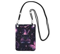 IguaTu Magic Witch Witchcraft Bohemian Drawing Crossbody Phone Bag for Women, Small Shoulder Purse with Adjustable Strap, Phone Pouch for Travel & Daily Use