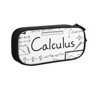 IguaTu Math Geometry Geek Calculus Pencil Case, Large Capacity Double Layer Student Pencil Case - Durable Oxford Fabric School and Office Supplies Organizer