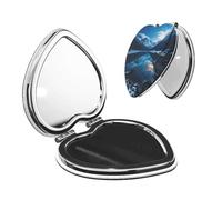 IguaTu Moraine Lake in a starry winter night Portable Pocket Makeup Mirror Compact Travel Mirror with Double Sided Design for Purse Handbag and Daily Use