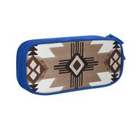 IguaTu Native American Pencil Case, Large Capacity Double Layer Student Pencil Case - Durable Oxford Fabric School and Office Supplies Organizer