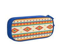 IguaTu Native American Pencil Case, Large Capacity Double Layer Student Pencil Case - Durable Oxford Fabric School and Office Supplies Organizer