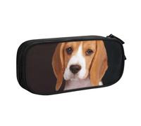 IguaTu Ovely Pet Dog Beagle Pencil Case, Large Capacity Double Layer Student Pencil Case - Durable Oxford Fabric School and Office Supplies Organizer