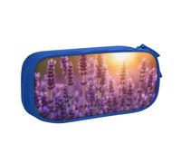 IguaTu Romantic Purple Lavender Large Capacity Pencil Case - Double Layer Stationery Organiser for School, Office, Travel Use