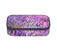 IguaTu Romantic Purple Lavender Large Capacity Pencil Case for School, Stationery Organiser Pouch with Compartments, Zipper Bag