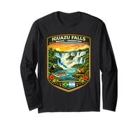Iguazu Falls Argentina Brazil Waterfall Jungle Scenic Long Sleeve T-Shirt